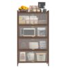 4 Flip Doors Cabinet, With Ample Storage Space For Living Room - Walnut - Image 23