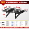 Wall Mounted Shelf For Garage Heavy Duty, Supermarket Storage Shelf (Set of 4) - Black - Image 3