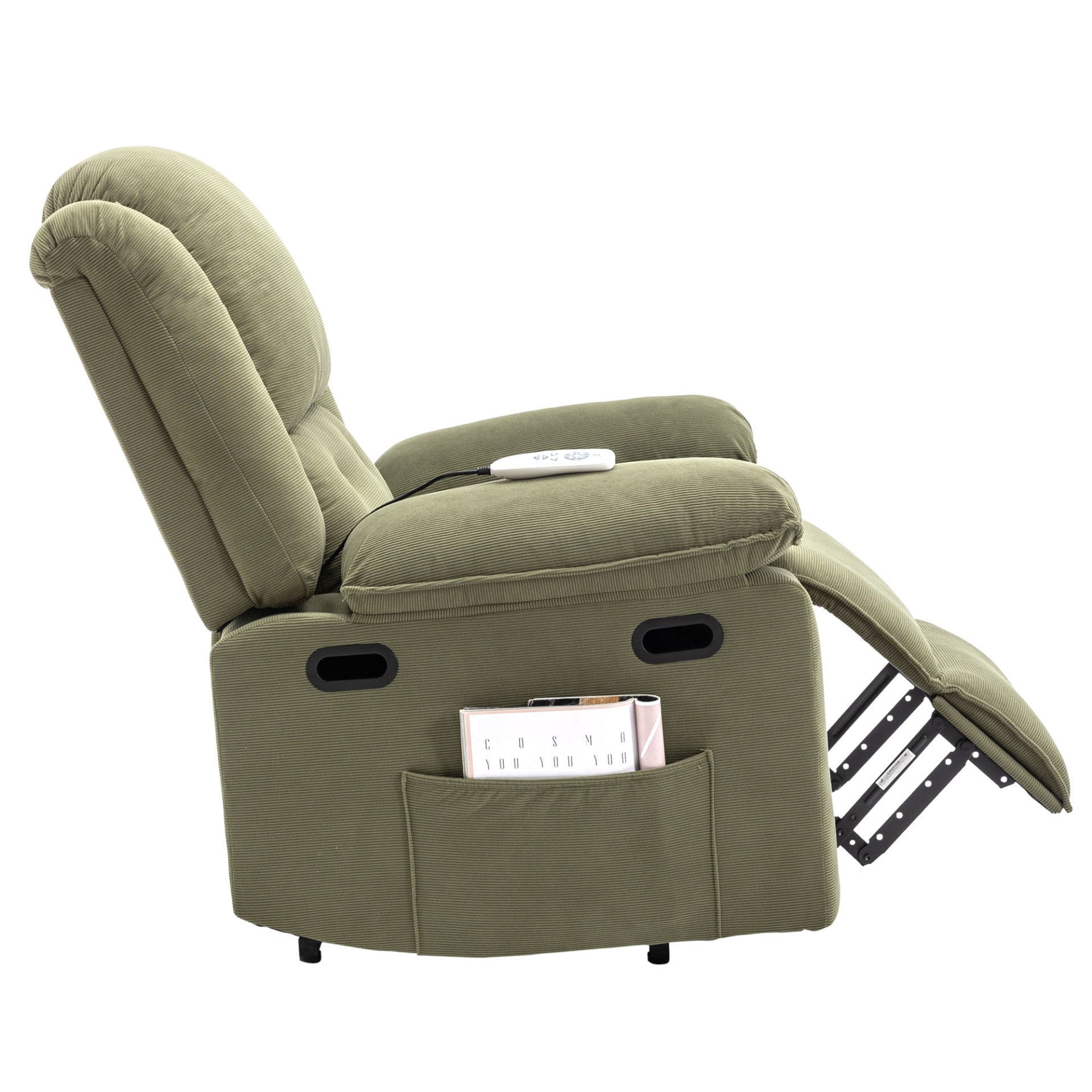 Massage Recliner, Power Lift Chair & Adjustable Massage And Heating Function, Recliner Chair With Infinite Position And Side Pocket For Living Room - Green - Image 17