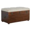 Linen Storage Trunk - Chestnut / White Linen - Image 4