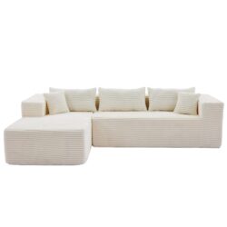 Modular Sofa With Square Legs - White