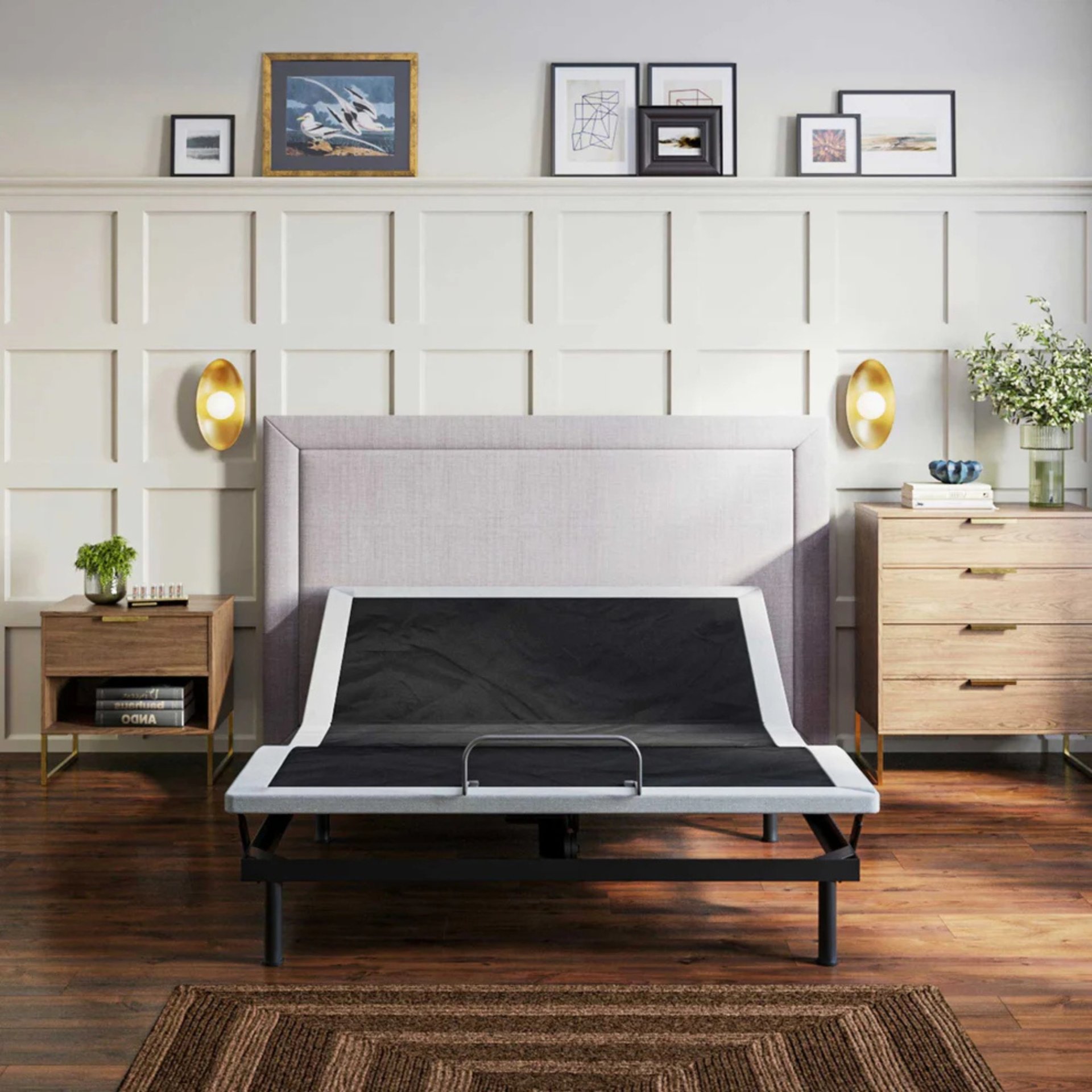 Btx4 - California King Adjustable Bed Base With Head And Foot Position Adjustment - Black / Gray - Image 5