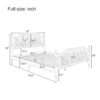 Full Size Traditional Style Solid Bed Frame With Upholstered Tufted Headboard, No Box Spring Needed - Antique White - Image 3