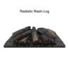 26" Infrared Quartz Heater Fireplace Insert -Woodlog Version With Brick - Antique Black - Image 9