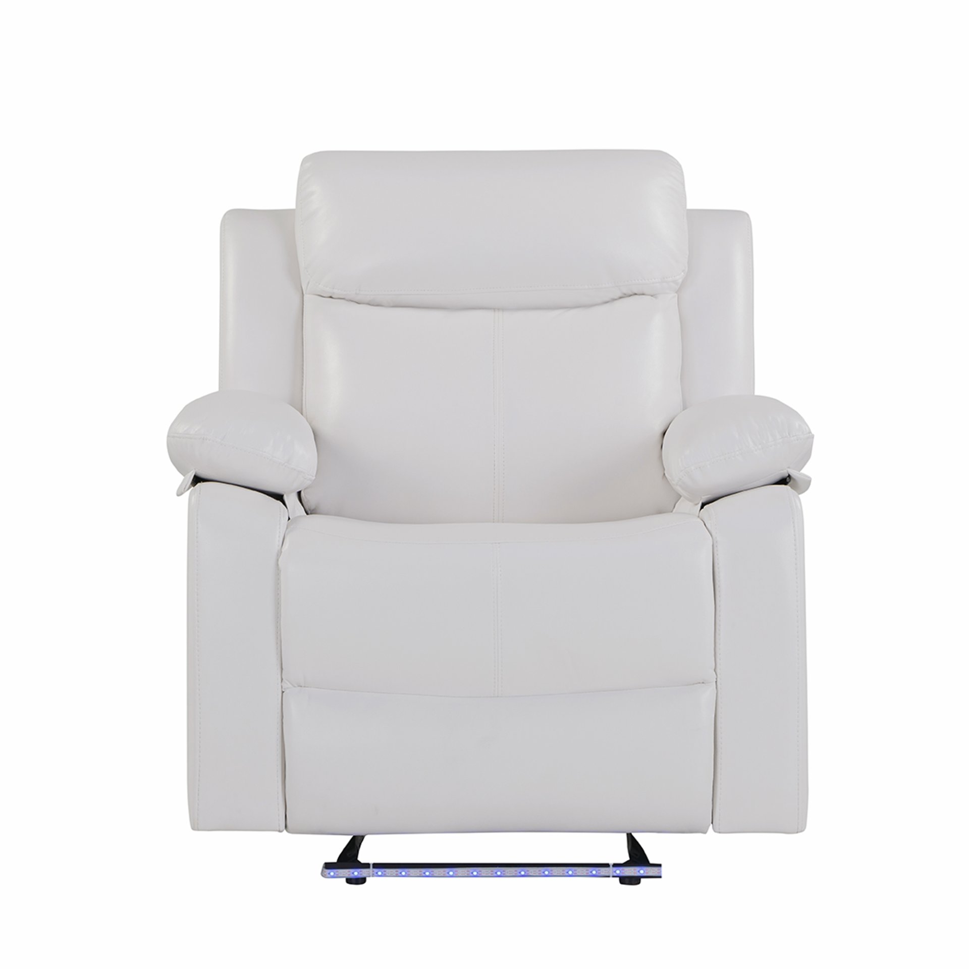 Blanche - 3 Piece Reclining Sofa And Loveseat And Recliner With LED Lights - White - Image 9