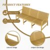 1 Piece Indoor / Outdoor 3 Seater Sofa, UV Resistant, Waterproof And Durable - Brick Yellow - Image 5