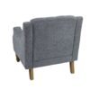 Accent Chair, Living Room Chair, Footrest Chair Set With Vintage Brass Studs, Button Tufted Upholstered Armchair For Living Room, Comfy Reading Chair For Bedroom, Reception Room - Gray - Image 19