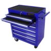7 Drawers Multifunctional Tool Cart & Wheels - Blue - Image 7