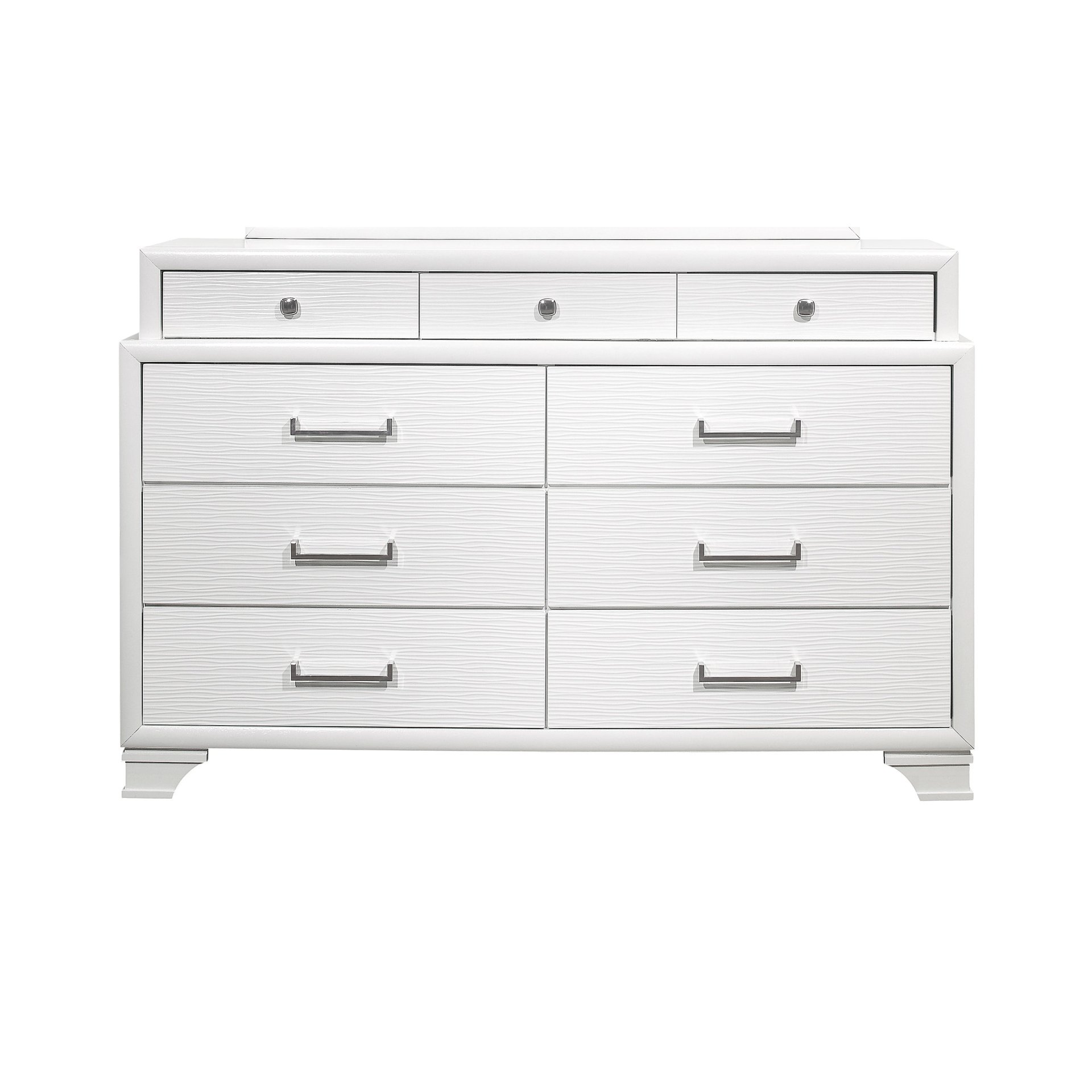 Civic - 5 Piece King Bedroom Set With Storage Drawers - White - Image 5