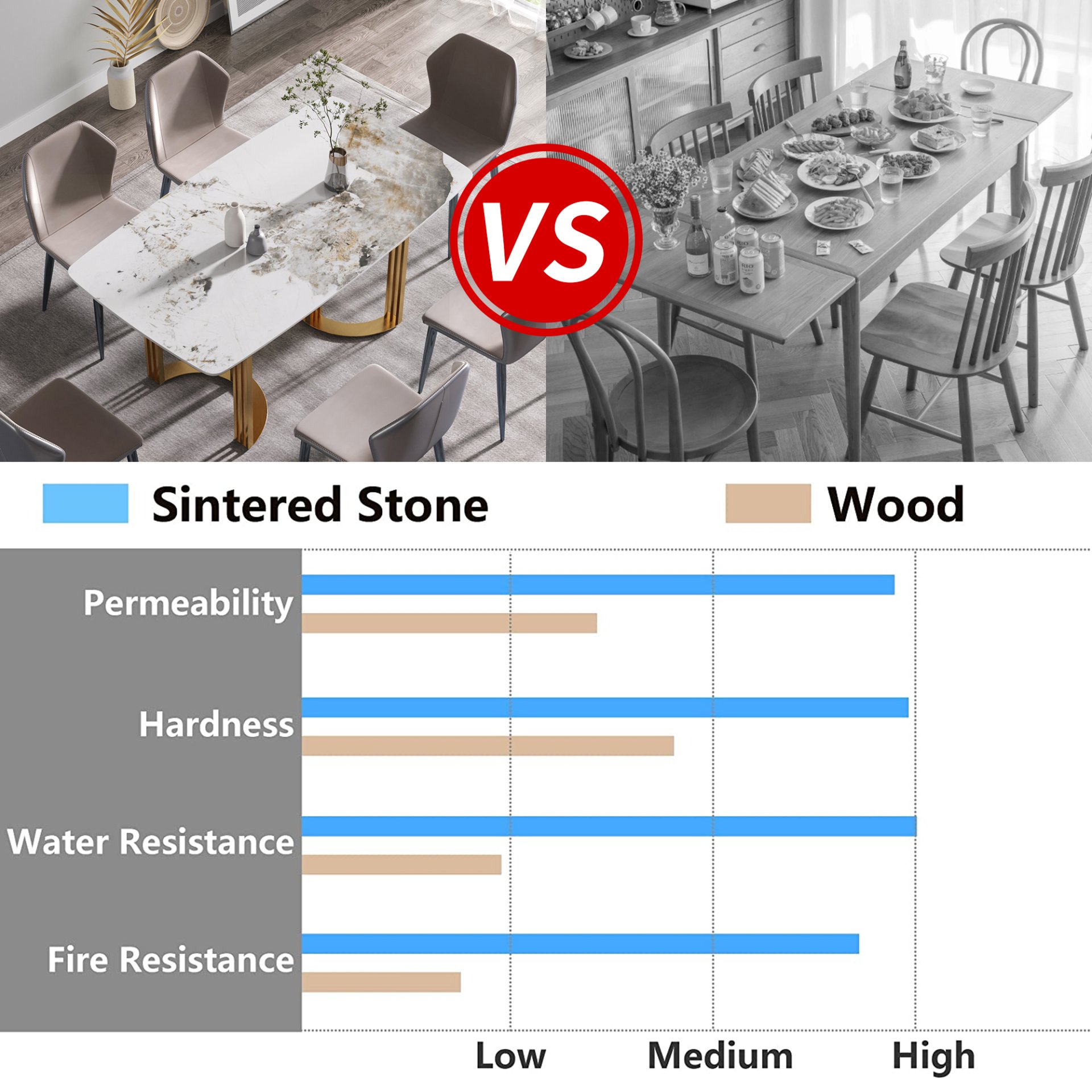 63" Modern Artificial Stone Pandora White Curved Metal Leg Dining Table, 6 People - Antique White - Image 10