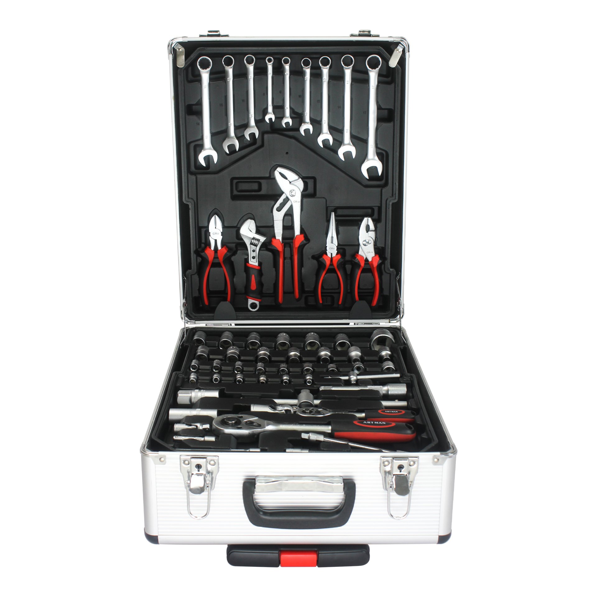 899 Piece Home Repair Tool Set With Rolling Plastic Toolbox, 4 Drawers, General Household Maintenance Kit For Garden, Homeowner, Handyman - Silver - Image 5