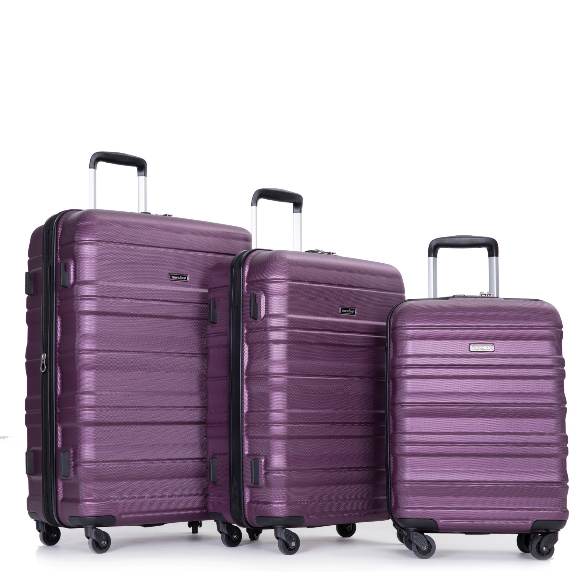 Expandable 3 Piece Luggage Sets Pc Lightweight & Durable Suitcase With Two Hooks, Spinner Wheels, Tsa Lock, (21/25/29) - Dark Purple - Image 9