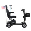 Max Plus - 4 Wheels Outdoor Compact Mobility Scooter With 2 Pieces X 20Ah Lead Acid Battery, 16Miles, USB Charger Port & Cup Holders, 300W Motor - Gray - Image 4
