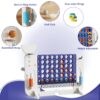 4 To Score Giant Game Set With Mesh Bag & Jumbo Connect 4 - White / Purple - Image 4