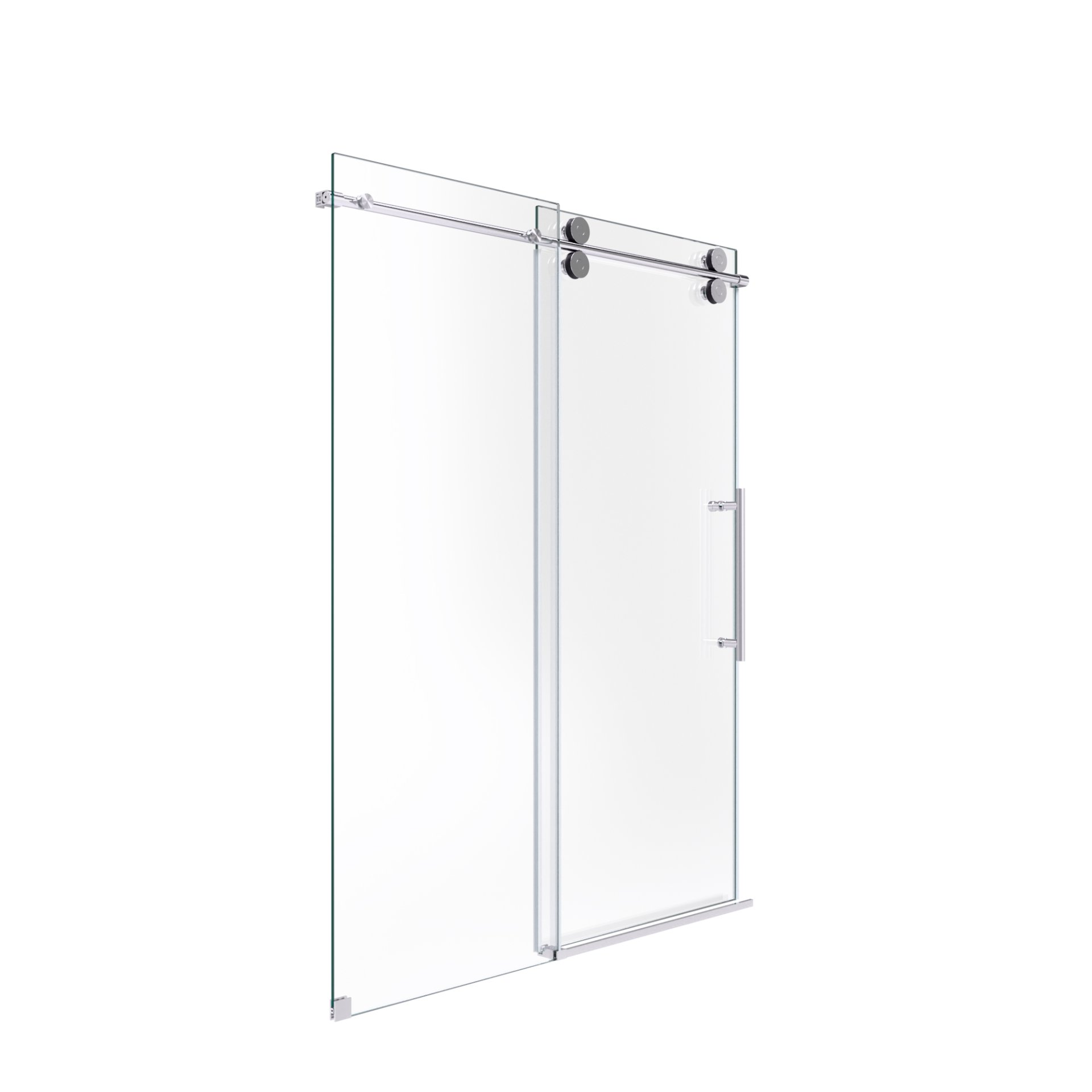 Frameless Single Sliding Shower Door With 8Mm Clear Tempered Glass - Chrome - Image 13