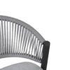 Outdoor Counter Height Metal Frame Counter Stools With Scallop Shaped Backrest & Water Resistant Cushions (Set of 2) - Matte Black - Image 8