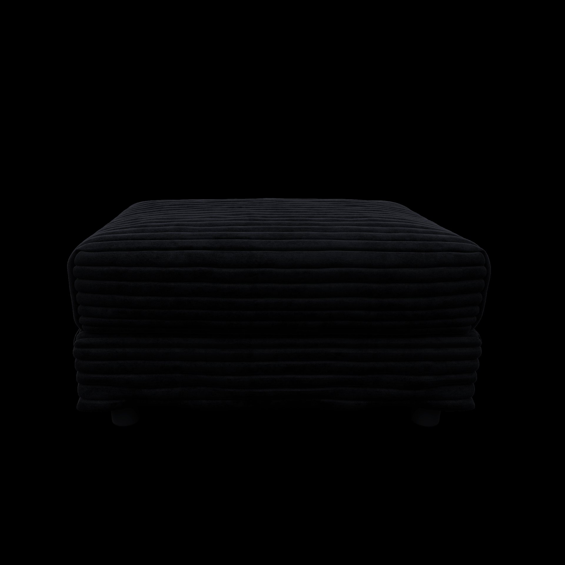 4 Seat Sofa, Deep Seat Couches With Soft Pillows And Movable Ottoman, Convertible Sofa Lounge Chair, For Living Room - Black - Image 19