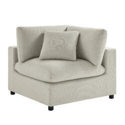 Cassandra - Corner Wedge Chair - Beige