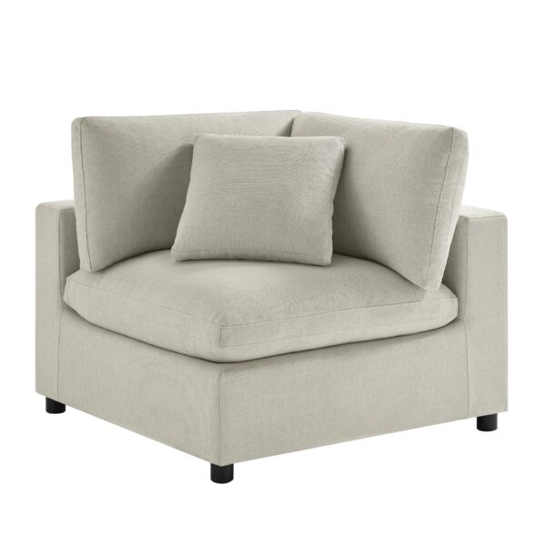 Cassandra - Corner Wedge Chair - Beige