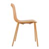 4 Piece Set Of Modern Striped Color Blocking Single Chairs, Waterproof And Fade Resistant - White / Orange - Image 14