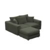 3 Seat Sofa, Deep Seat Couches With Soft Pillows And 1 Ottomans, Convertible Sofa Lounge Chair, For Living Room - Green - Image 20