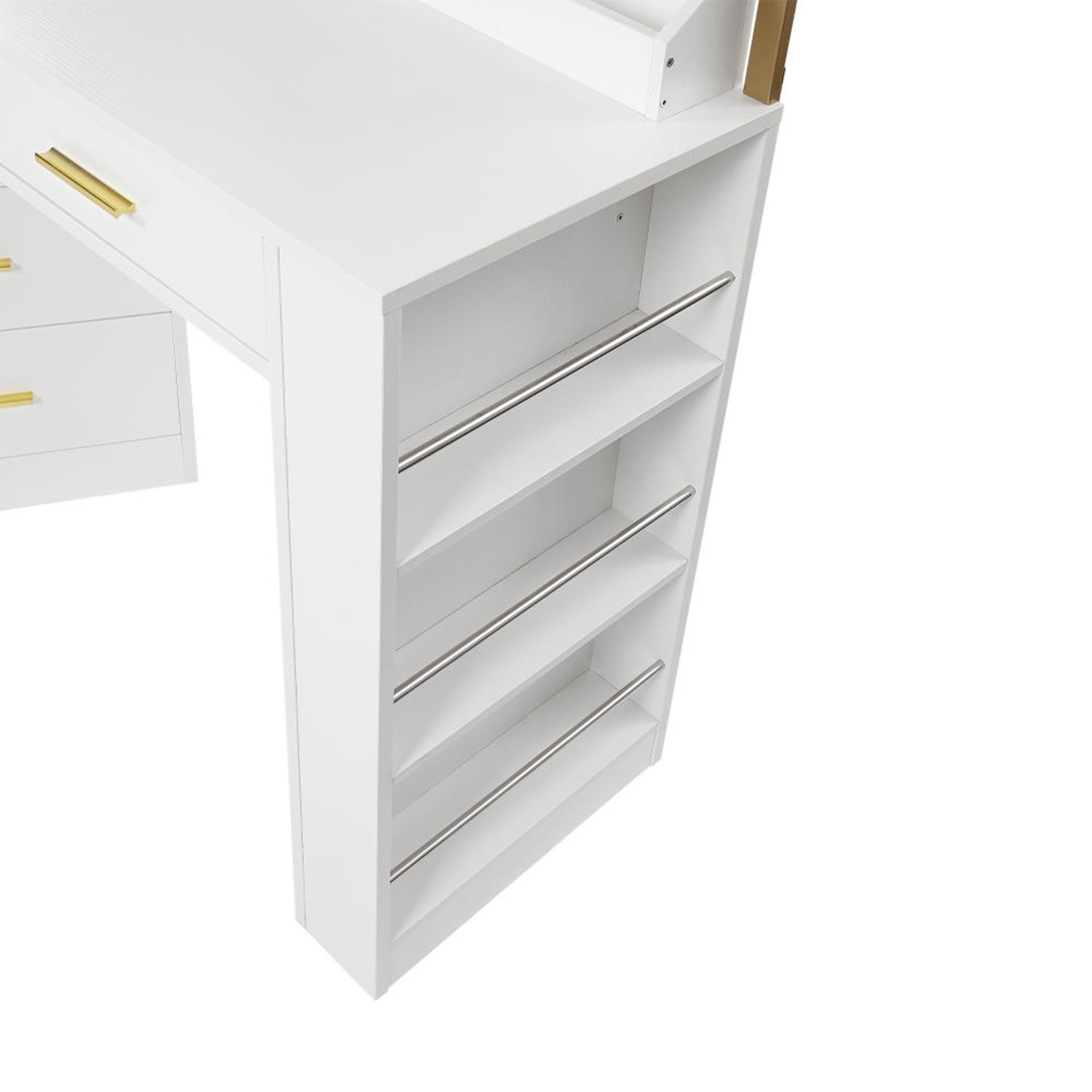 Modern 8 Drawer Dresser For Bedroom Ample Storage Wide Chest Of Drawers, Sturdy & Safe - White - Image 4