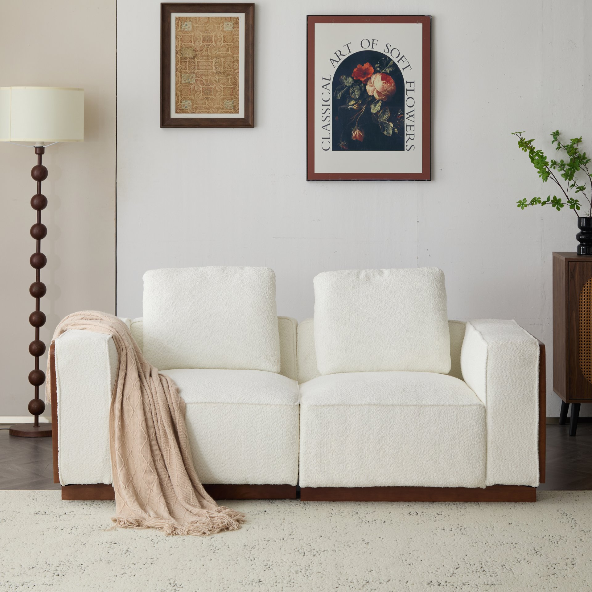 Chita - Modular Sectional Sofa 2 Seater With Larger Seats - Beige - Image 2