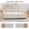 2 In 1, 3 Seater Sofa With Pull Out Bed And Reversible Recliner - Beige - Image 5