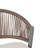 Outdoor Bar Height Metal Frame Counter Stools With Scallop Shaped Backrest & Water Resistant Cushions (Set of 2) - Matte Gray - Image 8