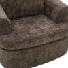 360° Swivel Accent Barrel Chair With Dual Layer Cushion, Round Seating For Living Room - Brown - Image 13