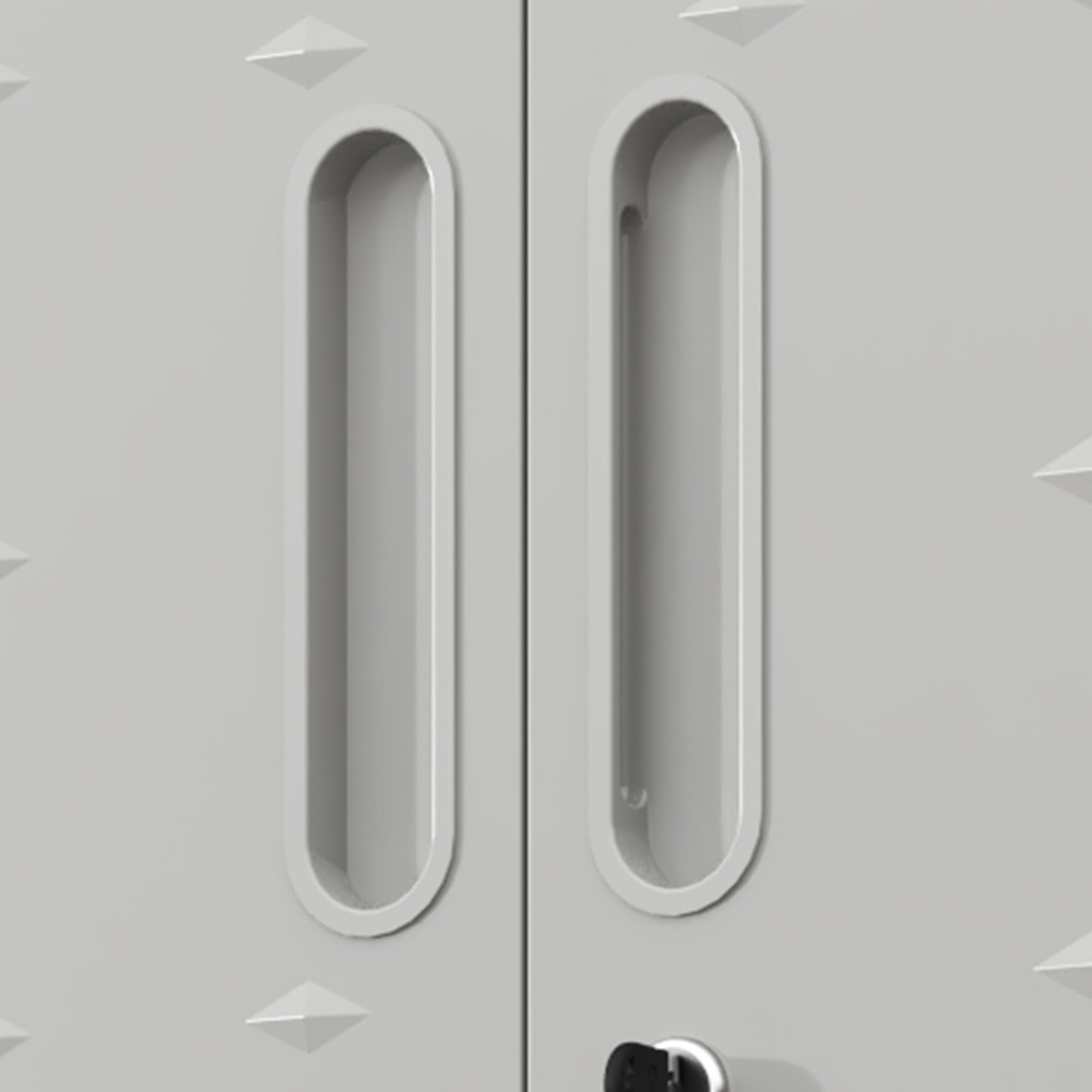 Metal Wall Mounted Tool Storage Cabinet With Locking Door, 1 Shelf, Metal - White - Image 17