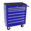 7 Drawers Multifunctional Tool Cart With Wheels - Blue - Image 6
