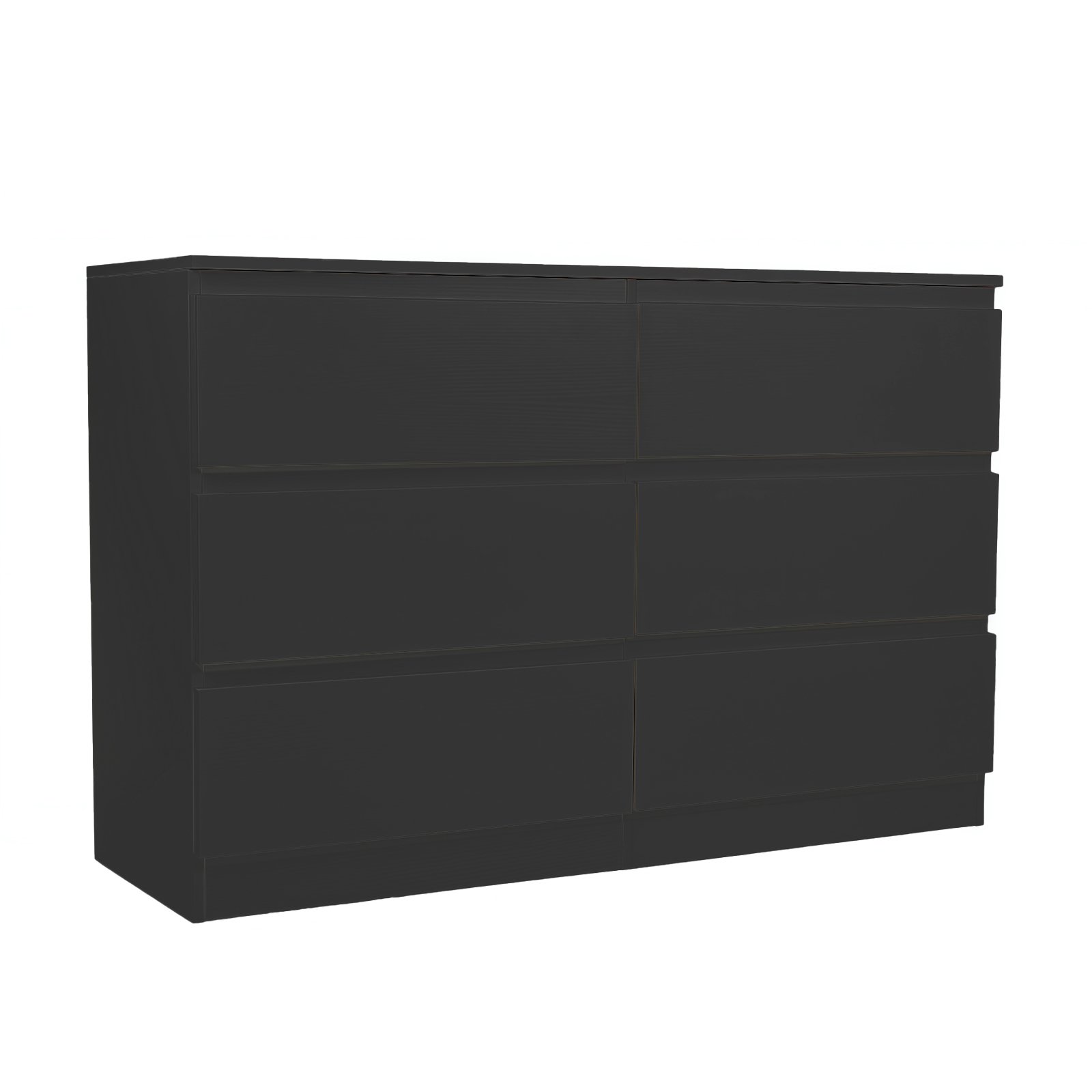 6 Drawer Dresser With Spacious Countertop And Concealed Handles, Storage Cabinet For Bedroom - Black - Image 13