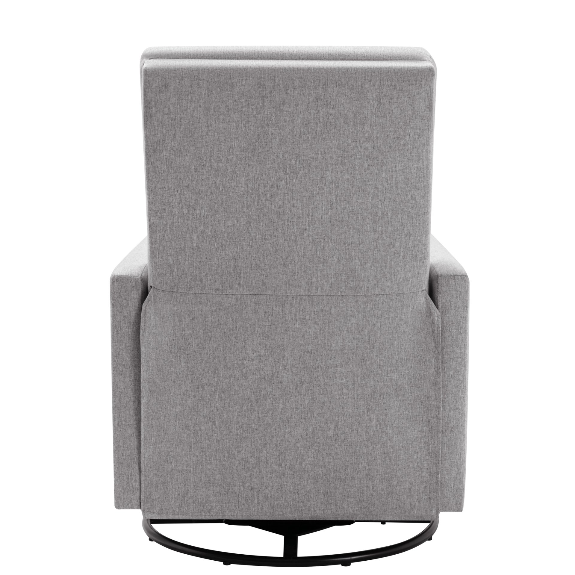 Modern Upholstered Rocker Nursery Chair Plush Seating Glider Swivel Recliner Chair - Gray - Image 19