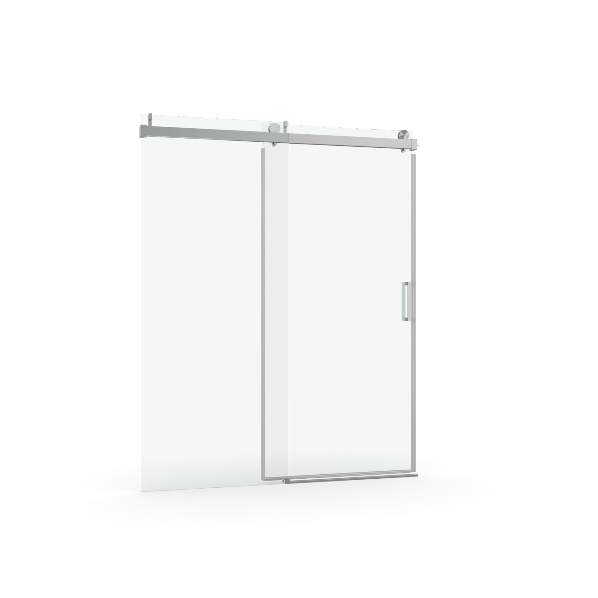 Frameless Soft Closing Shower Door, 1 / 4" (6Mm) Tempered Glass Single Sliding With Explosion Proof Coating - Brushed Nickel - Image 10