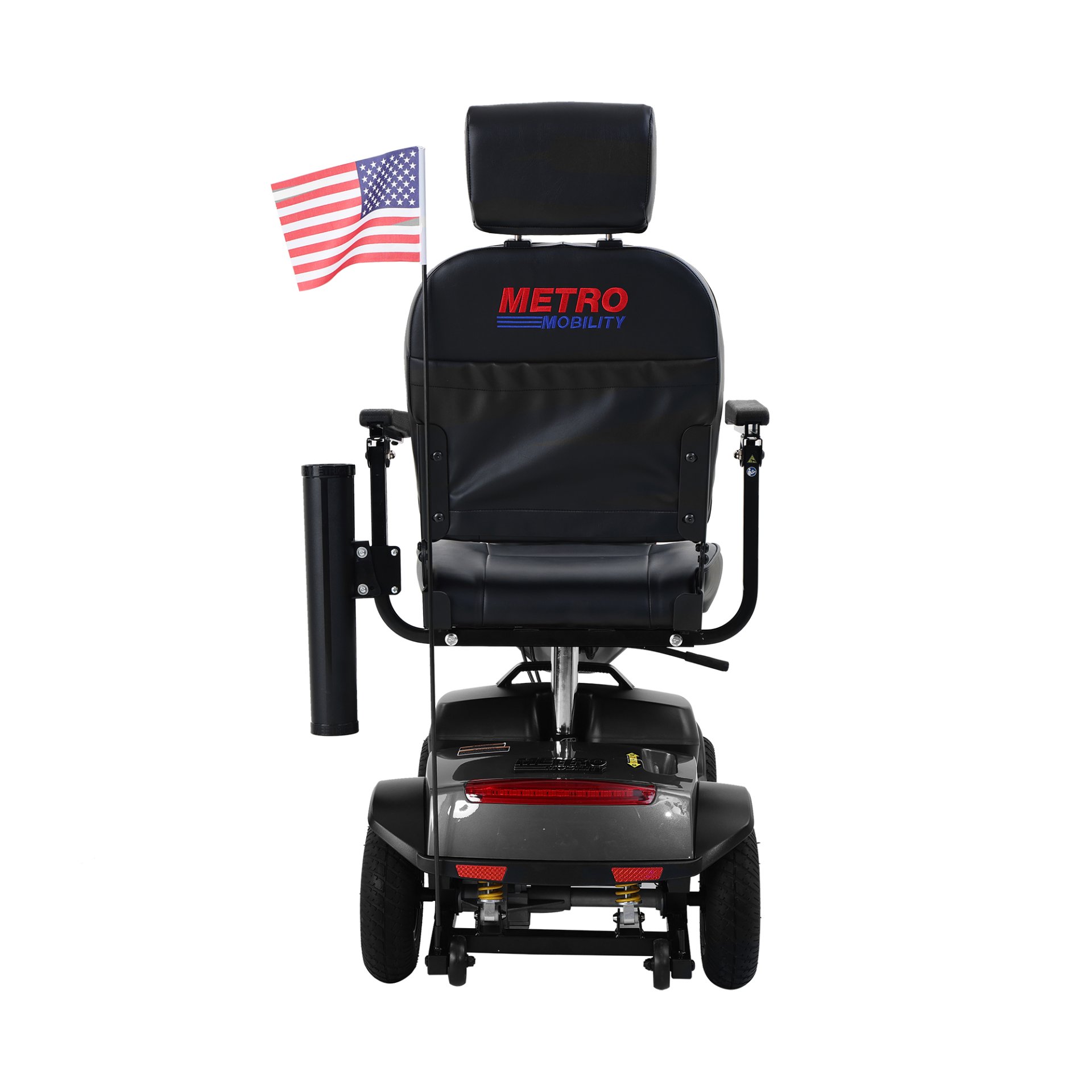 Max Plus - 4 Wheels Outdoor Compact Mobility Scooter With 2 Pieces X 20Ah Lead Acid Battery, 16Miles, USB Charger Port & Cup Holders, 300W Motor - Gray - Image 3