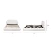 Archie Puffy Grounded - Queen Upholstered Platform Bed - Almond White - Image 6