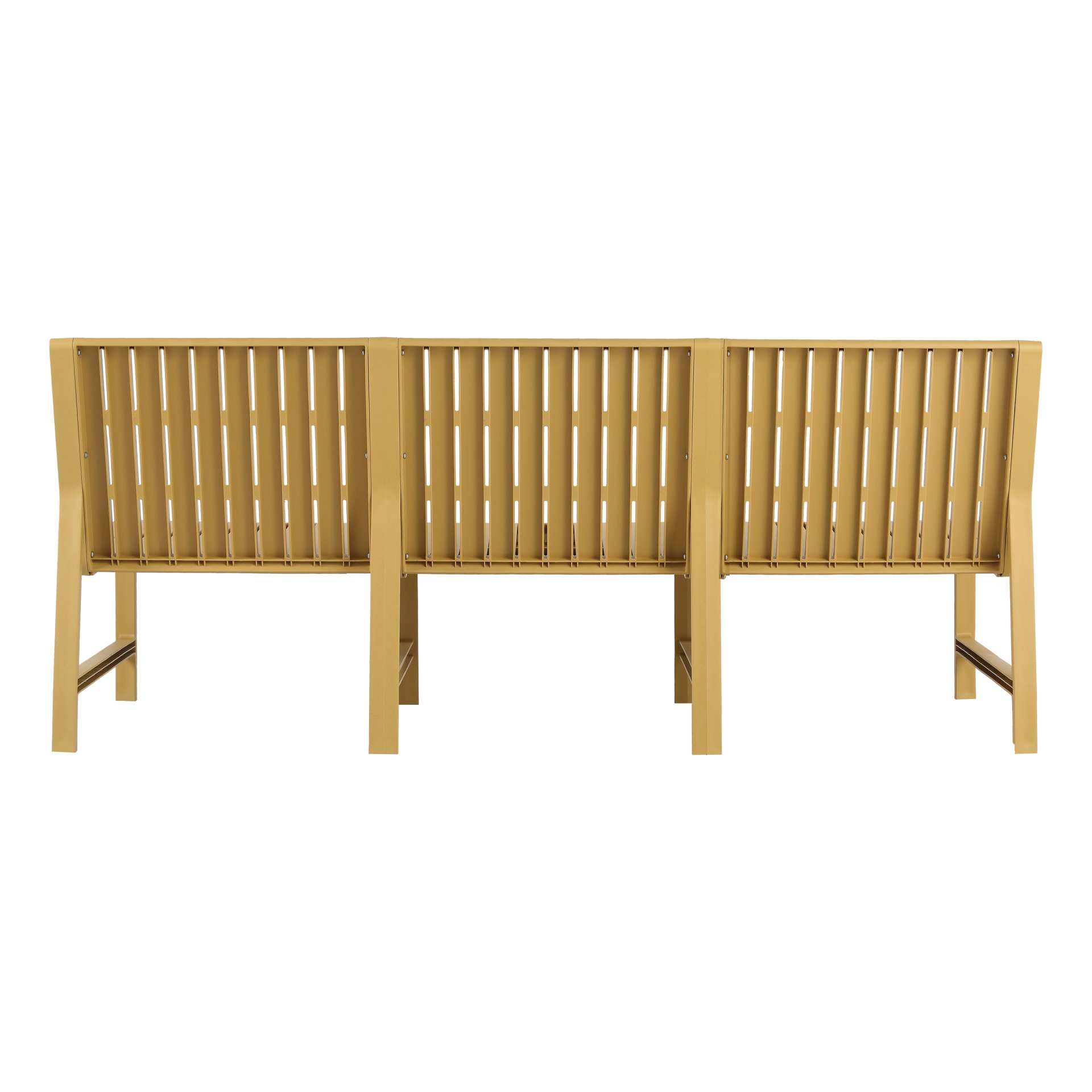 1 Piece Indoor / Outdoor 3 Seater Sofa, UV Resistant, Waterproof And Durable - Brick Yellow - Image 14