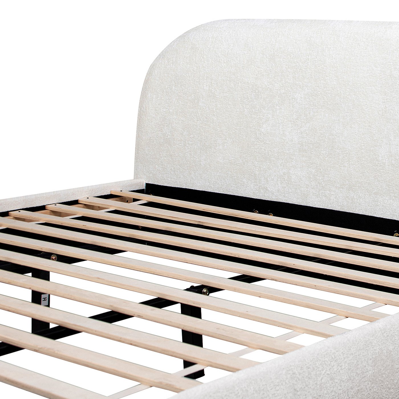 Archie Puffy Grounded - King Upholstered Platform Bed - Almond White - Image 26