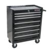 7 Drawers Multifunctional Tool Cart With Wheels - Black - Image 6
