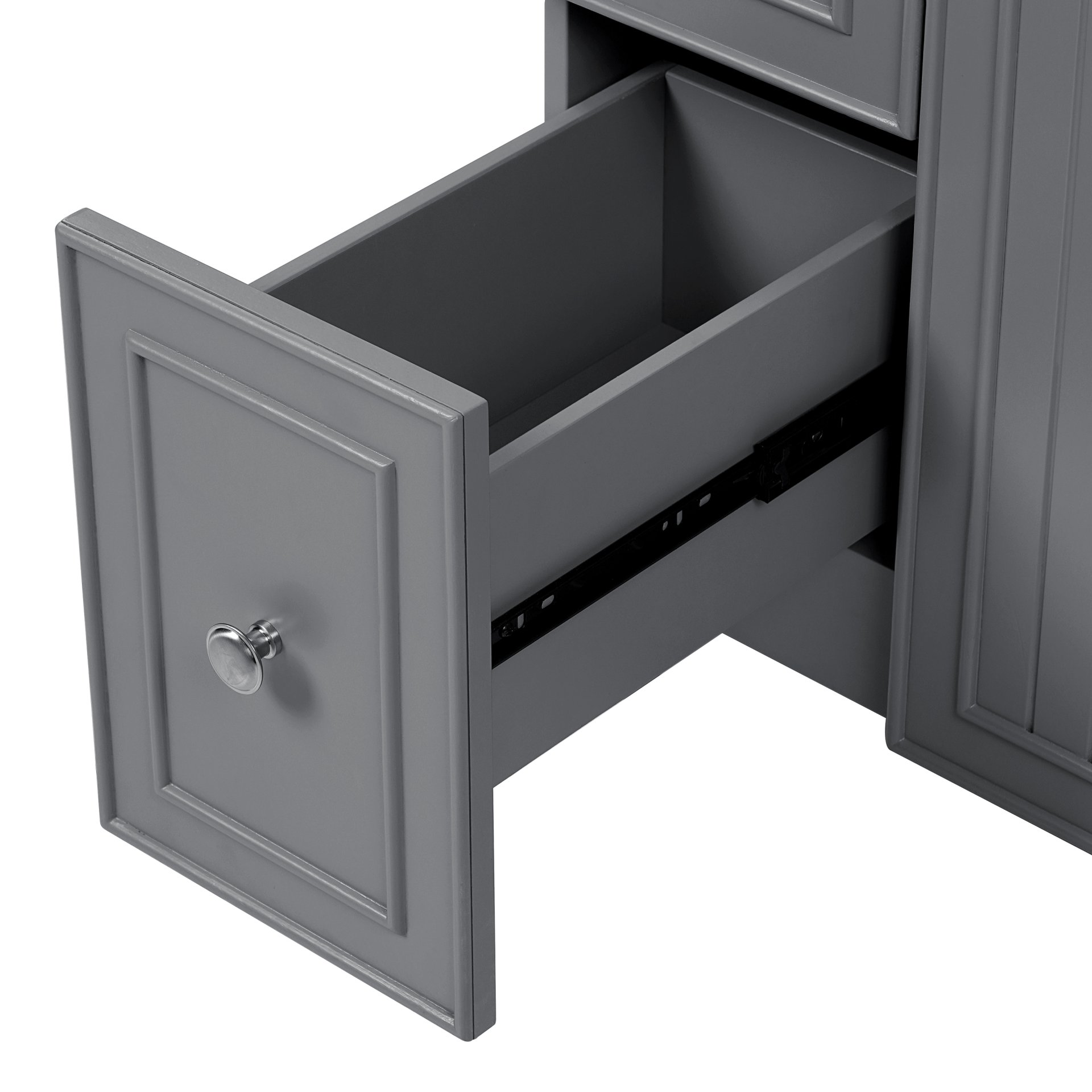 Transitional Bathroom Vanity Cabinet With Sink, 2 Drawers, 1 Soft Close Door - Gray - Image 18