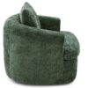 360° Swivel Accent Barrel Chair With Dual Layer Cushion, Round Seating For Living Room - Green - Image 11