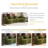 4 Seater Sofa With Chenille Fabric, 30D, 60 Hardness Full Sponge, 4 Pillow For Living Room, Home Furniture Sleeper Sectional Sofa For Apartment - Green - Image 20