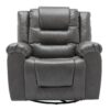 360° swivel And Rocking Home Theater Recliner Manual Recliner Chair With Wide Armrest For Living Room - Gray - Image 8