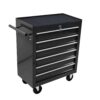 Rolling Tool Chest, 6 Drawer Tool Box With Wheels, Heavy Duty Industrial Service Cart Storage Organizer With Locking System, Rolling Tool Box Organizer Tool Case For Garage, Repair Shop - Black - Image 8