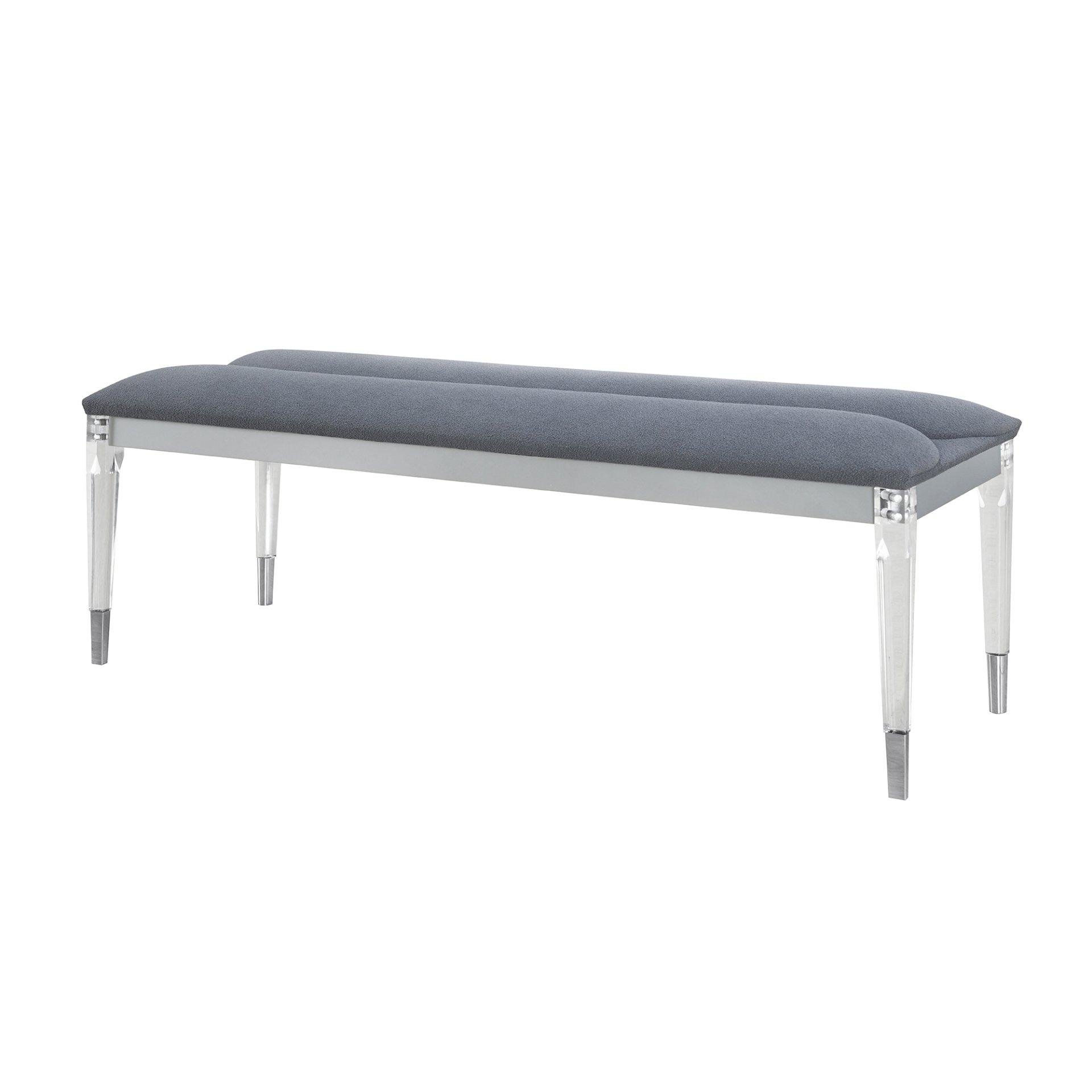Laura - Bench And Soft Fabric Seating - Silver - Image 4