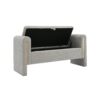 Modern Teddy Bed End Bench With Arms And Storage, Upholstered Large Foot Rest Stool, Comfy Window Vanity Bench For Living Room, Dorm, Coffee Table, Teddy - Gray - Image 7