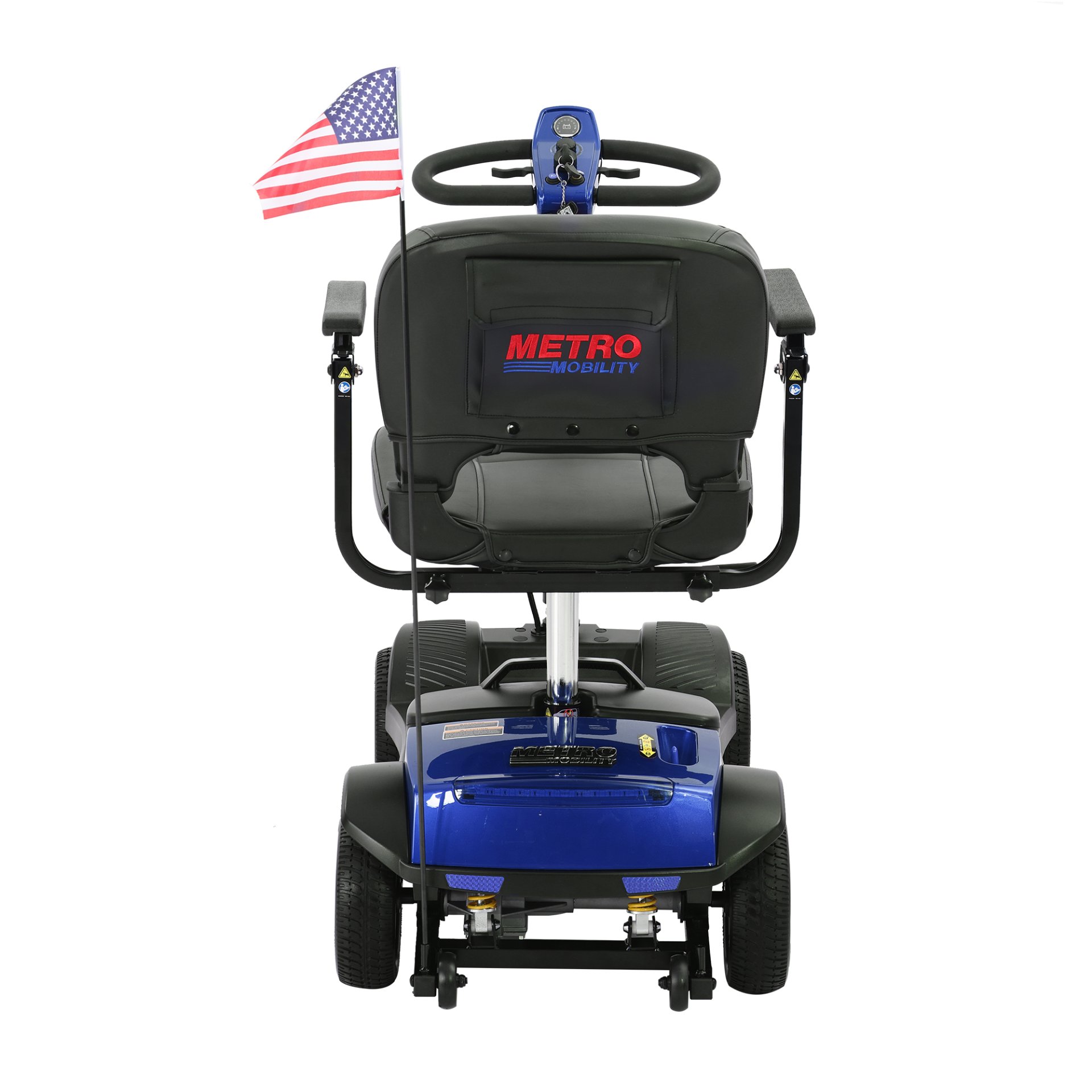 Max Sport - Blue 4 Wheels Outdoor Compact Mobility Scooter With 2 In 1 Cup & Phone Holder - Blue - Image 3