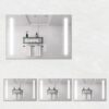 Bathroom Medicine Cabinet With Lights, LED Medicine Cabinet With Mirror, Double Door Lighted Medicine Cabinet With Defogger, Dimmer, Surface Mount - Silver - Image 5