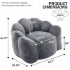 Lotus Compression Sofa Bean Bag With Pull Ring - Gray - Image 3